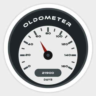 60th birthday oldometer Sticker